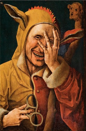 A Jester ca 1510 attributed to Jacob Cornelisz van Oostanen  Davis Museum  and Cultural  Center